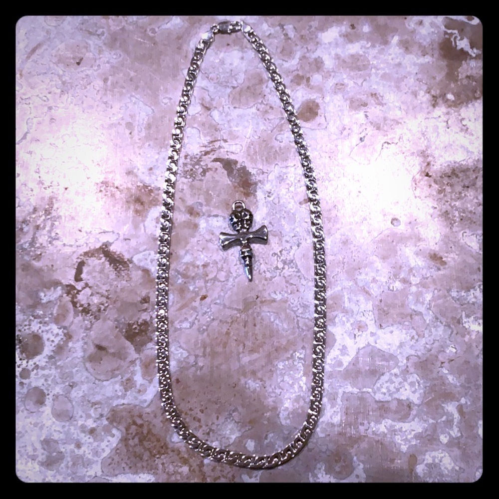 Stainless Steel Chain w/ skull cross